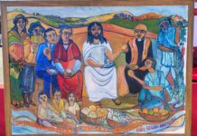 Pérez Esquivel regaló una pintura por los 50 años de los mártires